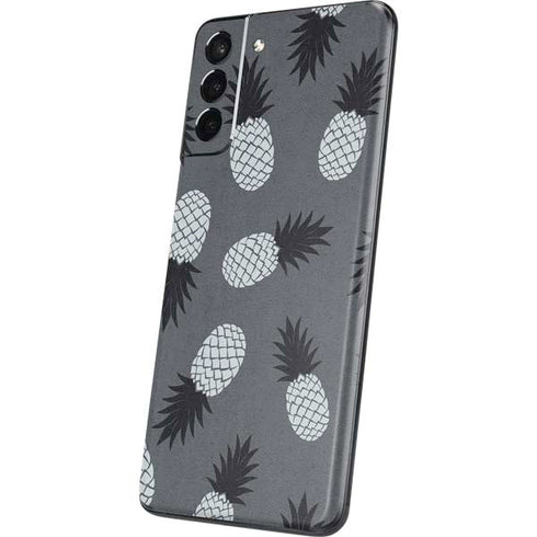 Black and White Pineapples Galaxy S21 Plus 5G Skin