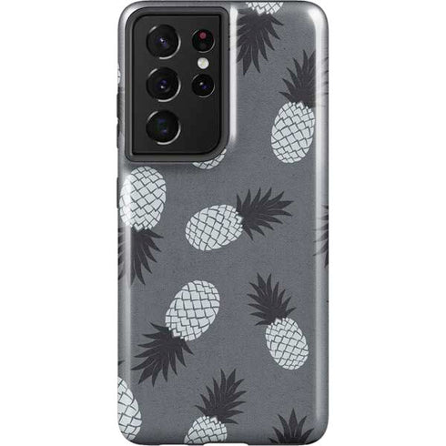 Black and White Pineapples Galaxy S21 Ultra 5G Pro Case