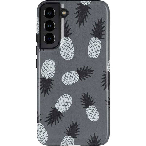 Black and White Pineapples Galaxy S22 Plus Pro Case