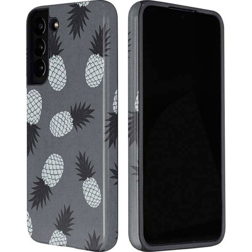 Black and White Pineapples Galaxy S22 Plus Pro Case