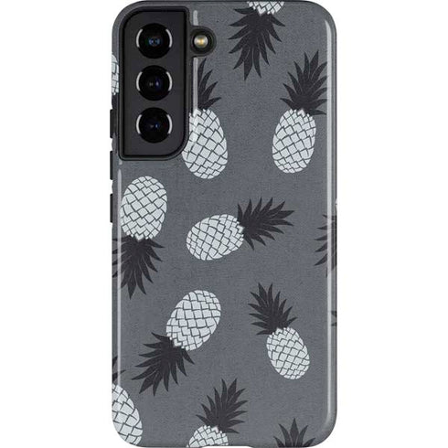 Black and White Pineapples Galaxy S22 Pro Case