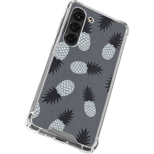 Black and White Pineapples Galaxy S23 Clear Case