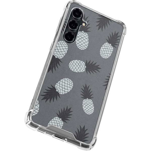 Black and White Pineapples Galaxy S23 FE Clear Case