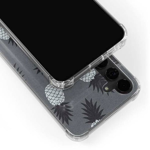 Black and White Pineapples Galaxy S24 Plus Clear Case