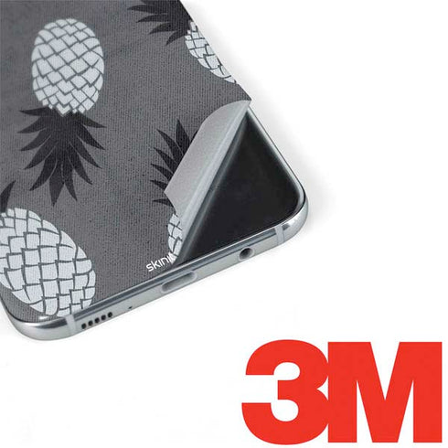Black and White Pineapples Galaxy S8 Skin