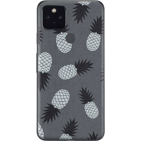 Black and White Pineapples Google Pixel 4a 5G Skin