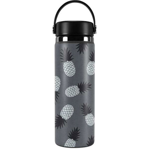 Black and White Pineapples Hydro Flask 20oz Wide Mouth Skin