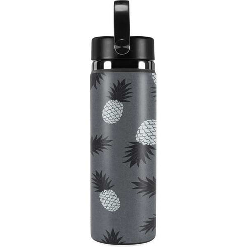 Black and White Pineapples Hydro Flask 20oz Wide Mouth Skin