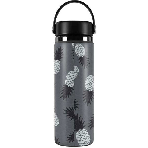 Black and White Pineapples Hydro Flask 20oz Wide Mouth Skin