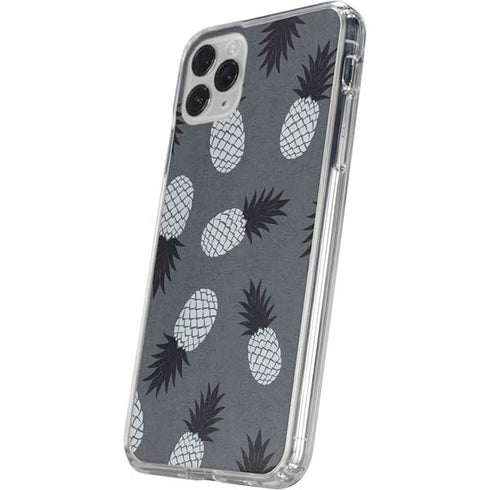 Black and White Pineapples iPhone 11 Pro Clear Case