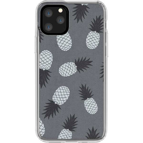 Black and White Pineapples iPhone 11 Pro Clear Case