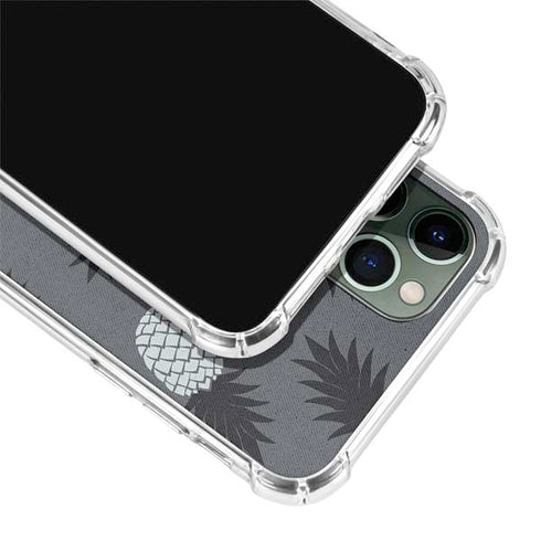 Black and White Pineapples iPhone 11 Pro Max Clear Case