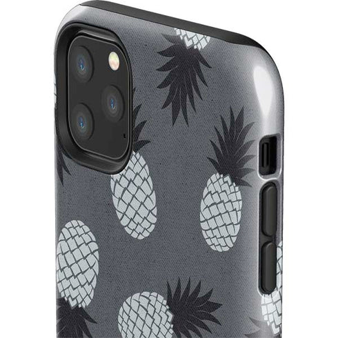 Black and White Pineapples iPhone 11 Pro Max Impact Case