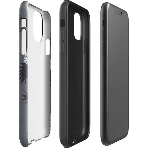 Black and White Pineapples iPhone 11 Pro Max Impact Case