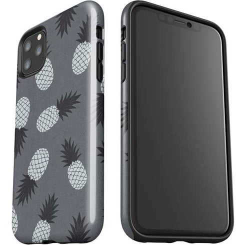 Black and White Pineapples iPhone 11 Pro Max Impact Case