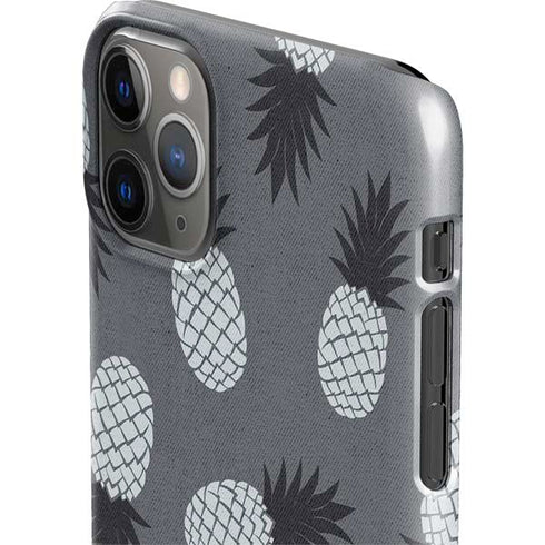 Black and White Pineapples iPhone 11 Pro Max Lite Case