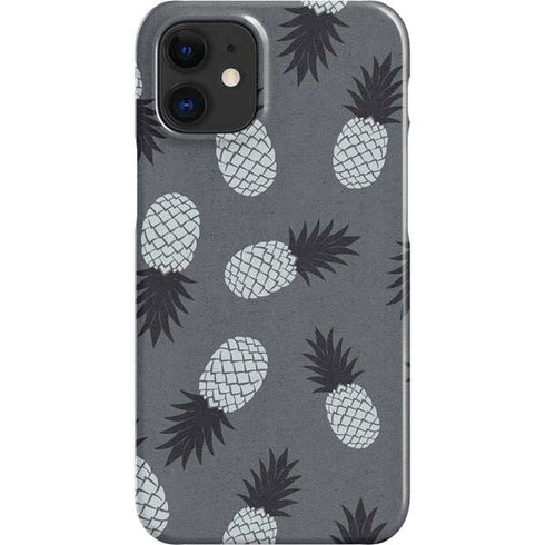 Black and White Pineapples iPhone 12 Mini Lite Case