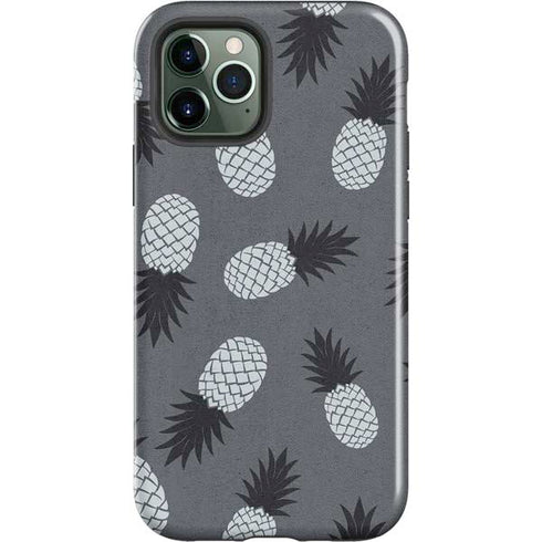 Black and White Pineapples iPhone 12 Pro Impact Case