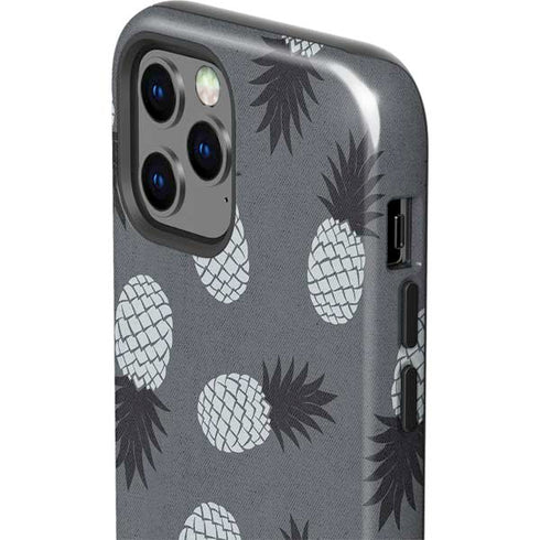 Black and White Pineapples iPhone 12 Pro Impact Case