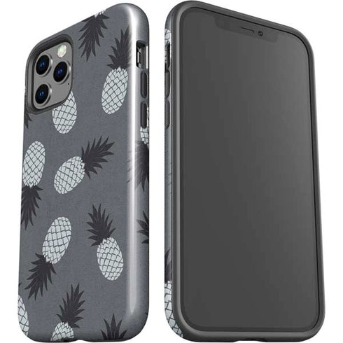 Black and White Pineapples iPhone 12 Pro Impact Case