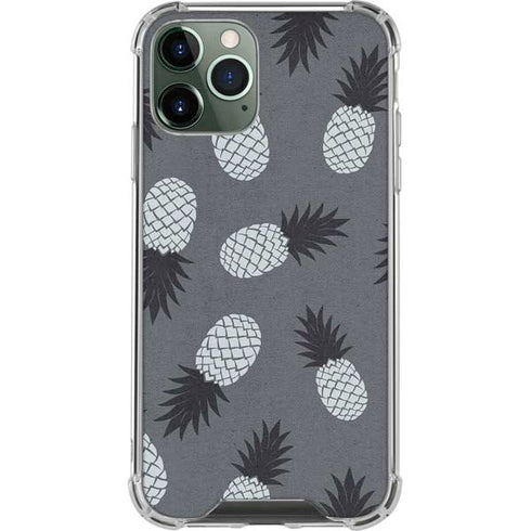 Black and White Pineapples iPhone 12 Pro Max Clear Case