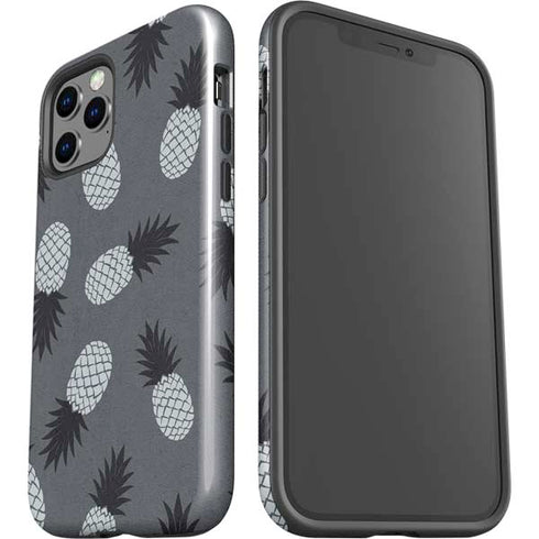 Black and White Pineapples iPhone 12 Pro Max Impact Case