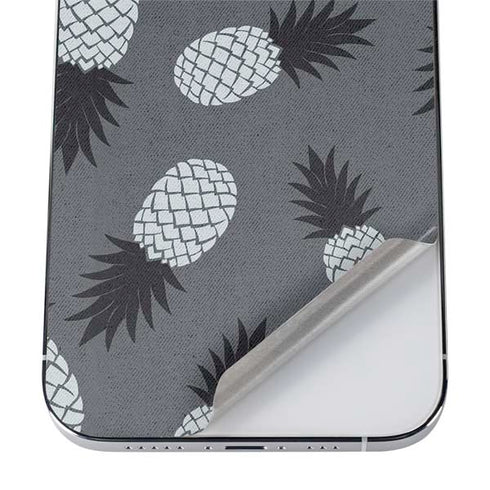Black and White Pineapples iPhone 12 Pro Max Skin