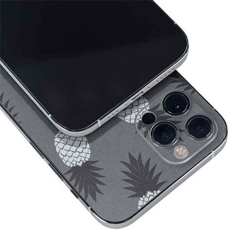 Black and White Pineapples iPhone 12 Pro Max Skin