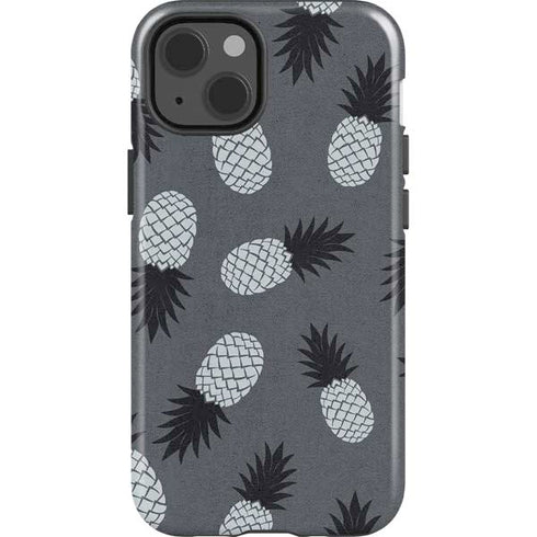 Black and White Pineapples iPhone 13 Impact Case