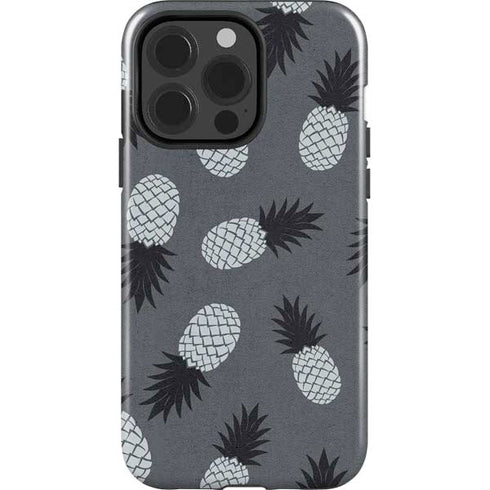 Black and White Pineapples iPhone 13 Pro Impact Case