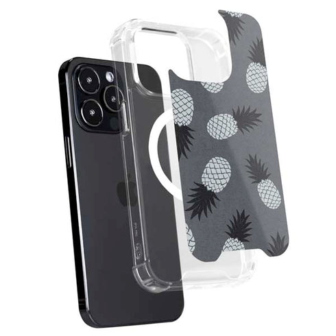 Black and White Pineapples iPhone 13 Pro MagSafe Case