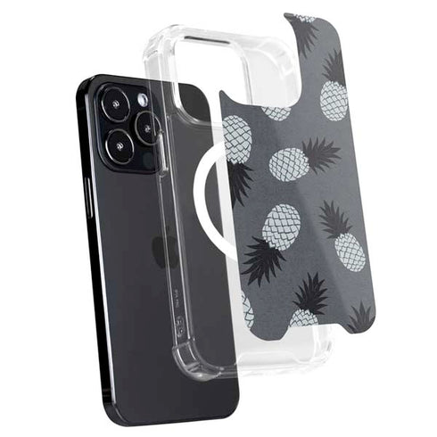 Black and White Pineapples iPhone 13 Pro Max MagSafe Case