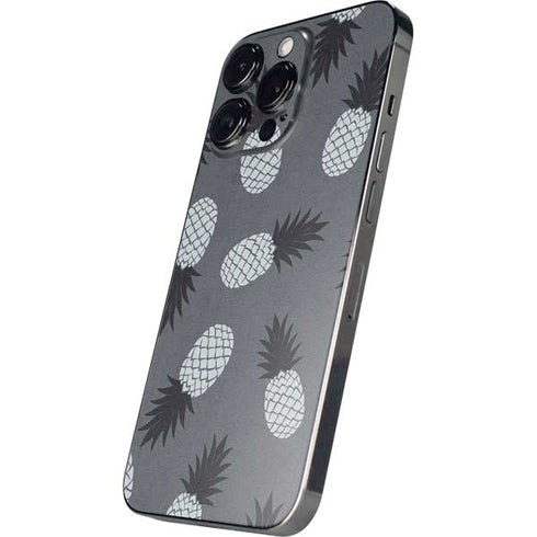 Black and White Pineapples iPhone 13 Pro Max Skin