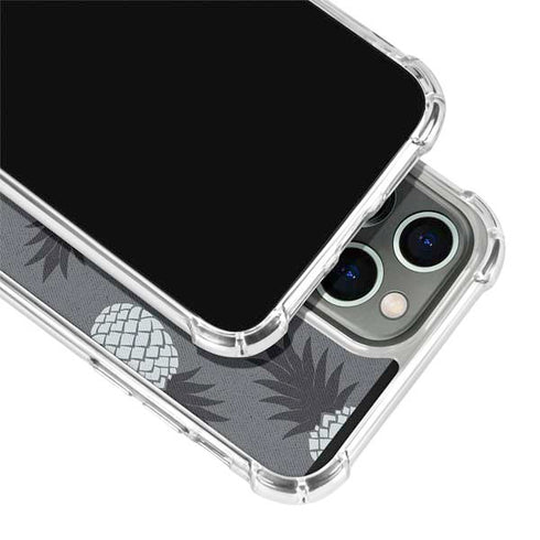Black and White Pineapples iPhone 15 Pro Clear Case