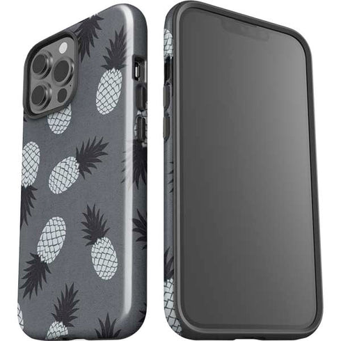 Black and White Pineapples iPhone 15 Pro Max Impact Case