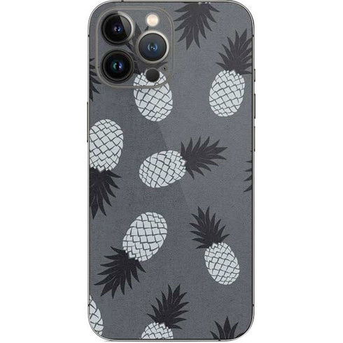 Black and White Pineapples iPhone 14 Pro Max Skin