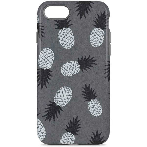 Black and White Pineapples iPhone 8 Pro Case