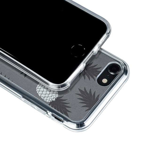 Black and White Pineapples iPhone SE (2nd & 3rd Gen) Clear Case