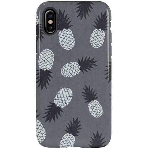 Black and White Pineapples iPhone X Pro Case