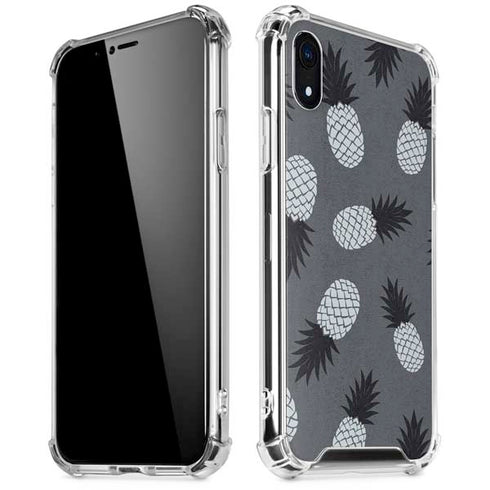 Black and White Pineapples iPhone XR Clear Case