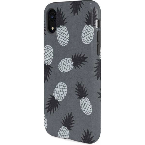 Black and White Pineapples iPhone XR Pro Case