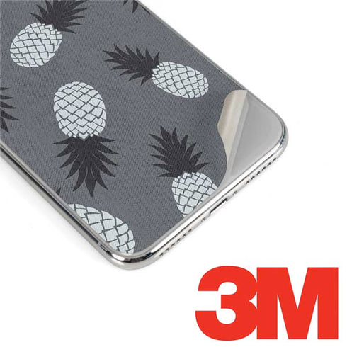 Black and White Pineapples iPhone XR Skin