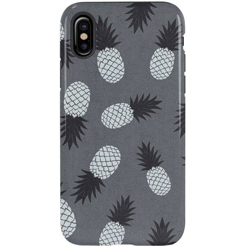 Black and White Pineapples iPhone XS Pro Case