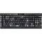 Black and White Pineapples K95 RGB PLATINUM Mechanical Gaming Keyboard Skin