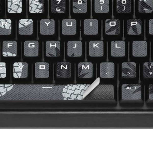 Black and White Pineapples K95 RGB PLATINUM Mechanical Gaming Keyboard Skin