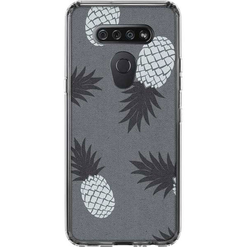 Black and White Pineapples LG K51/Q51 Clear Case
