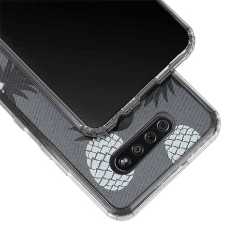 Black and White Pineapples LG K51/Q51 Clear Case