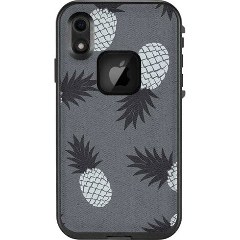 Black and White Pineapples LifeProof Fre iPhone Skin