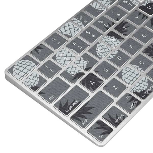 Black and White Pineapples Magic Keyboard Skin
