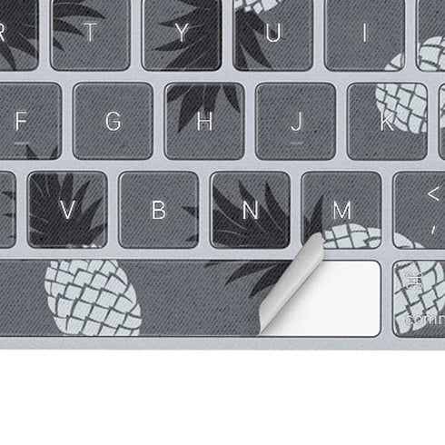 Black and White Pineapples Magic Keyboard Skin